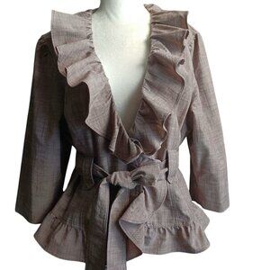 David Brooks Beige Mocha Blazer XL Sleeve 3/4